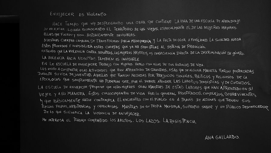 ‘Escuela de envejecer’ (Ana Gallardo)