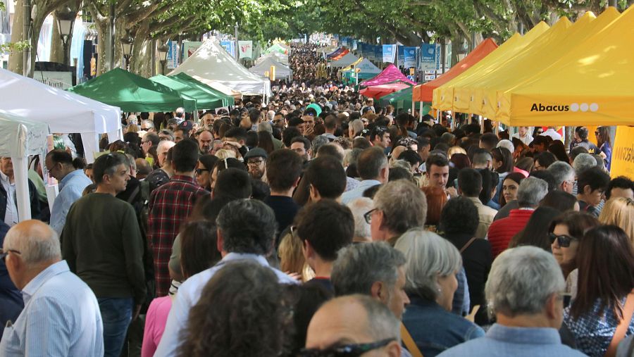 Paradetes plenes per Sant Jordi a l'avinguda Francesc Macià i la Rambla Ferran de Lleida