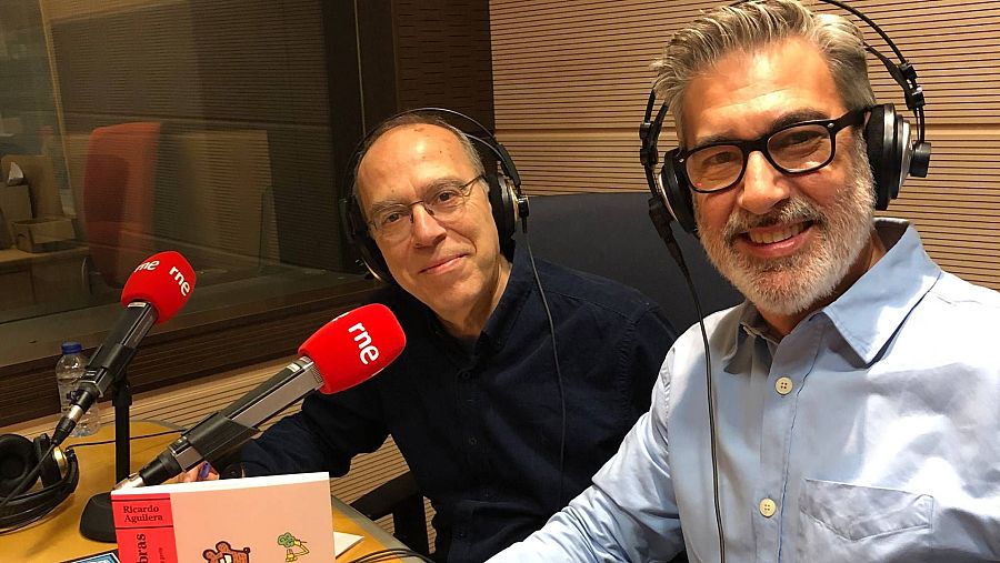 Ricardo Aguilera y Arturo Martín antes de la entrevista