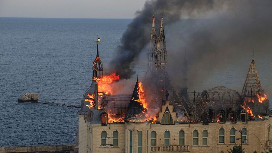 Un ataque con misiles rusos daña una institución educativa en Odesa