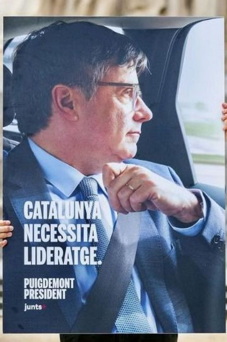 Cartell electoral de Junts+ Puigdemont al 12M