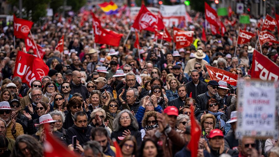 Mejores imágenes del Día del Trabajo 2024: los sindicatos han contabilizado 120.000 personas en Madrid