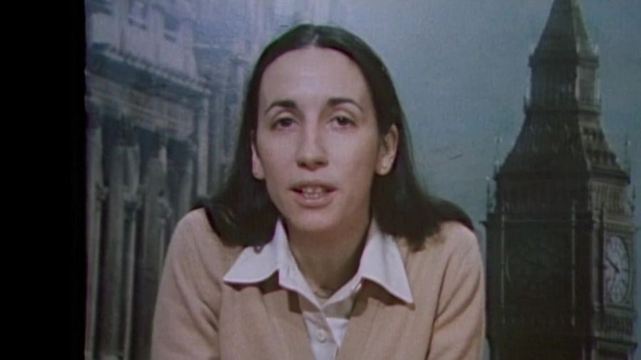 Victoria Prego en su etapa de corresponsal en Londres para TVE