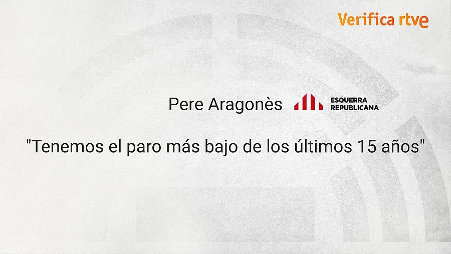 Declaraciones del candidato de ERC, Pere Aragonès, sobre la tasa de paro en Cataluña