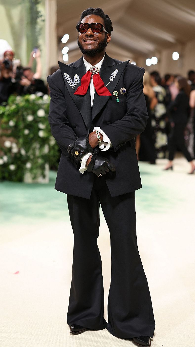 El cantautor Leon Bridges en la Met Gala 2024