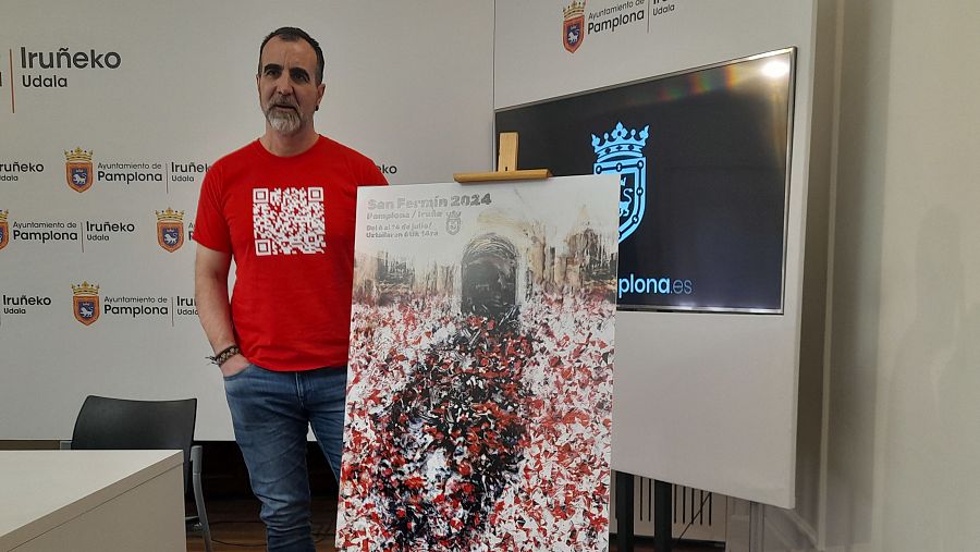 San Fermín 2024: cartel ganador junto a su autor