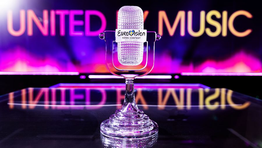 El micrófono de cristal, trofeo de Eurovisión 2024