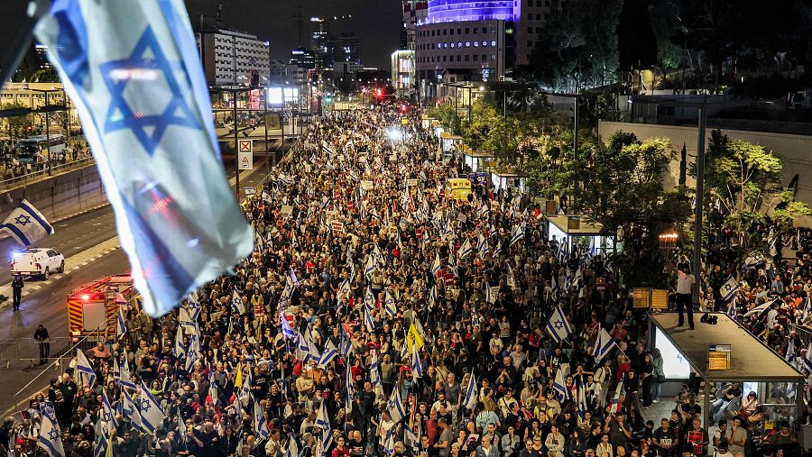 Protestas en Tel Aviv para pedir el regreso de los secuestrados por Hamás