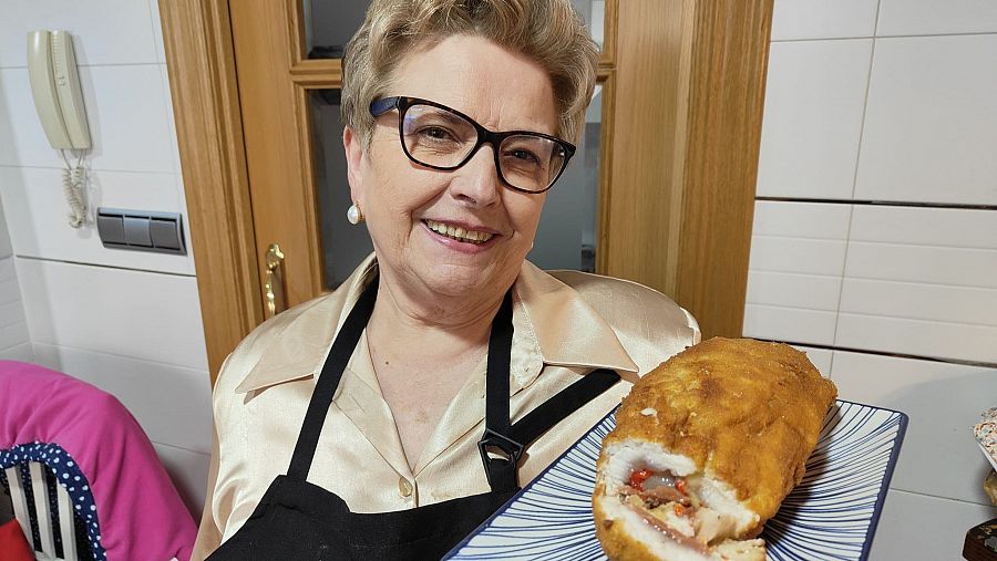 Adoración con el plato de flamenquines