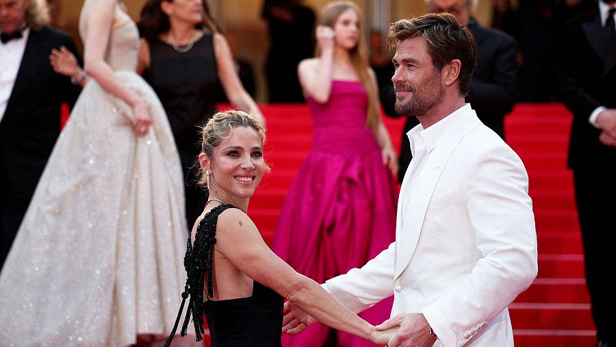 Chris Hemsworth y Elsa Pataky, en la alfombra roja de Cannes.