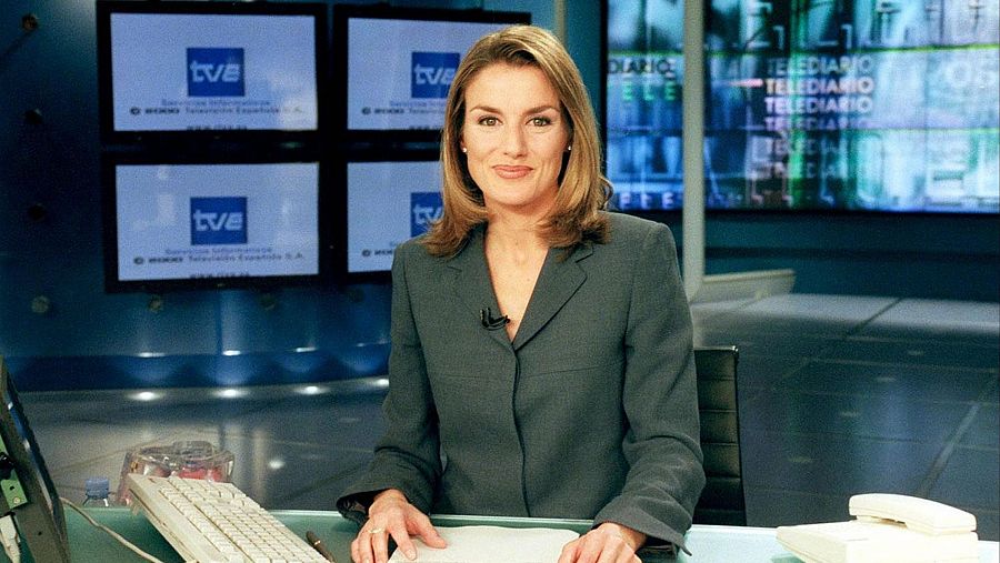 Letizia presenta el Telediario de RTVE