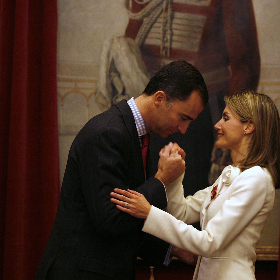 Felipe y Letizia en su primera comparecencia pública