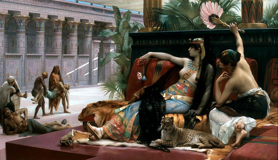 Cleopatra probando venenos en condenados a muerte