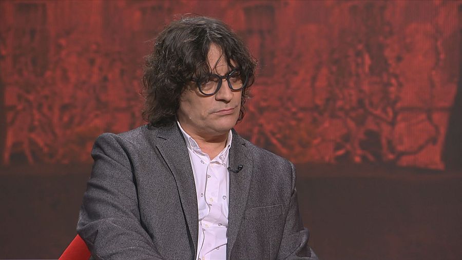 Carles Fernández, al plató d''Aquí parlem'
