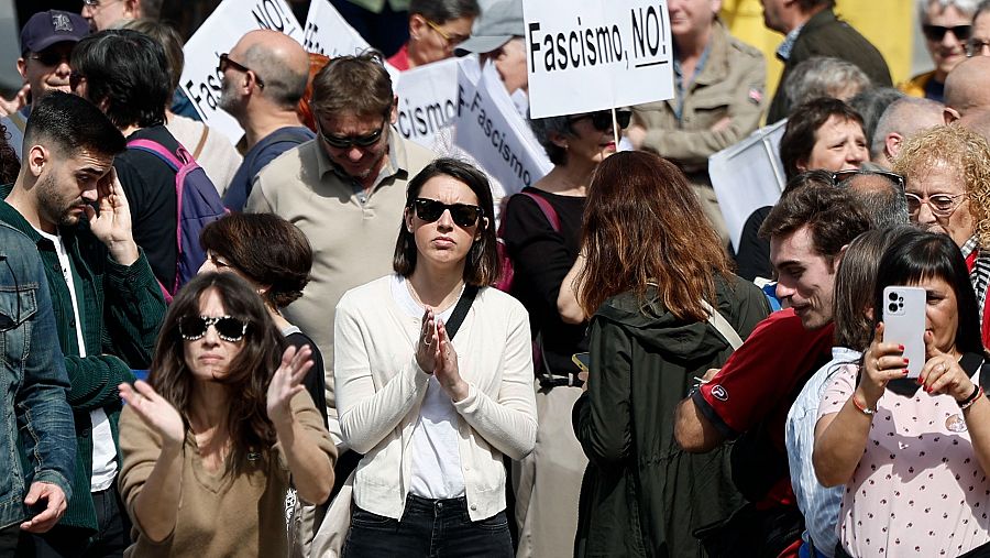 Protesta bajo el lema de 