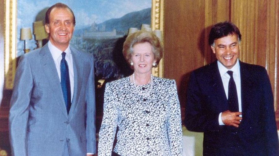 Foto de Margaret Thatcher en una visita a España