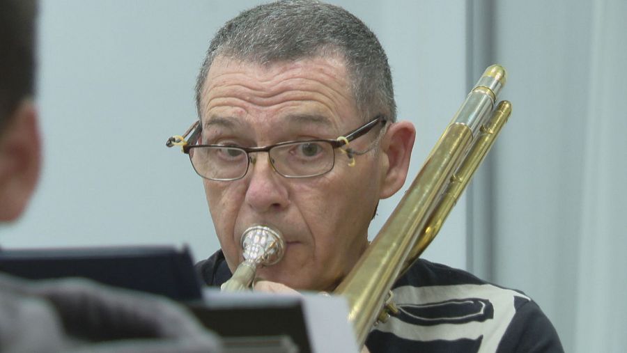 Vicente Cleries toca el trombón desde los 13 años y la música ha formado parte de su vida