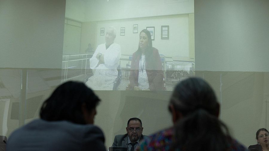 Fotografía del Tribunal de Mayor Riesgo A durante el juicio por genocidio contra Lucas Garcia