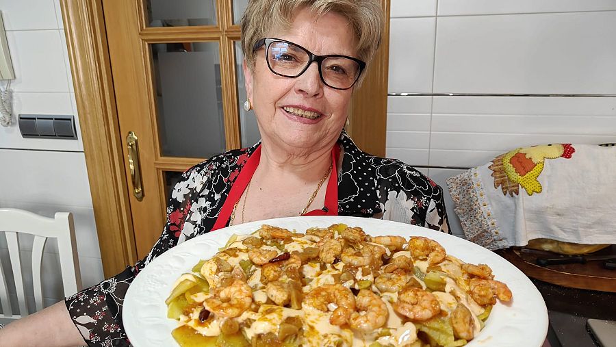 Adoración y su receta de papas arrieras