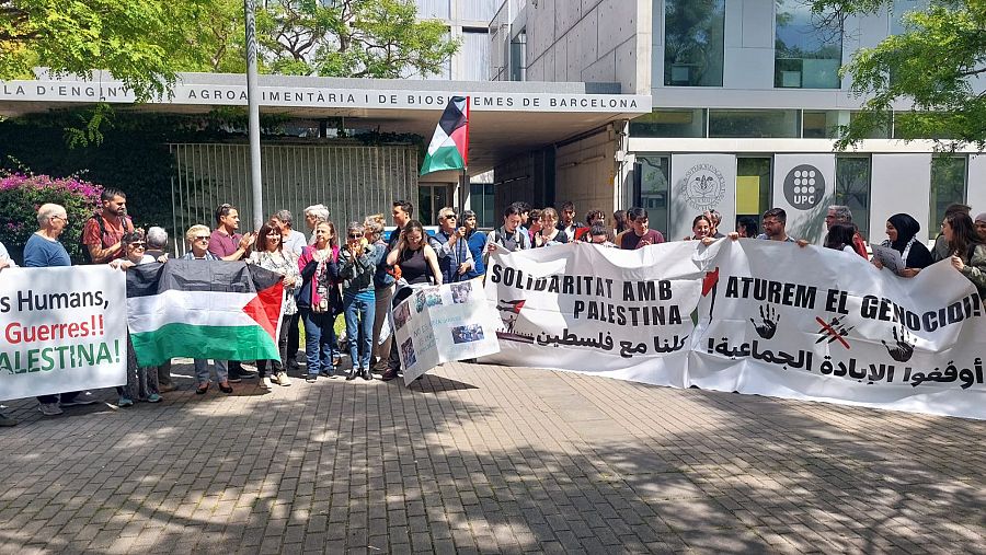 Acampada contra el genocidi a Gaza al Campus del Baix Llobregat de la UPC.