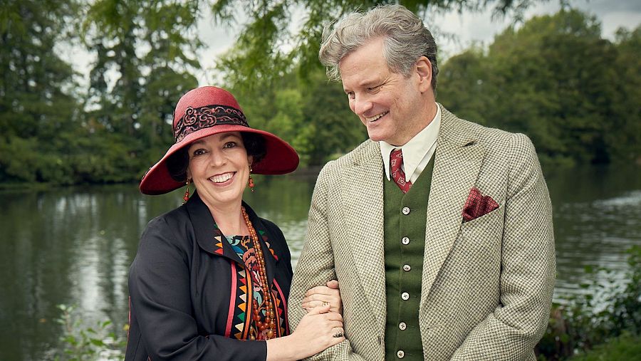 Olivia Colman y Colin Firth en 'Primavera en Beechwood'