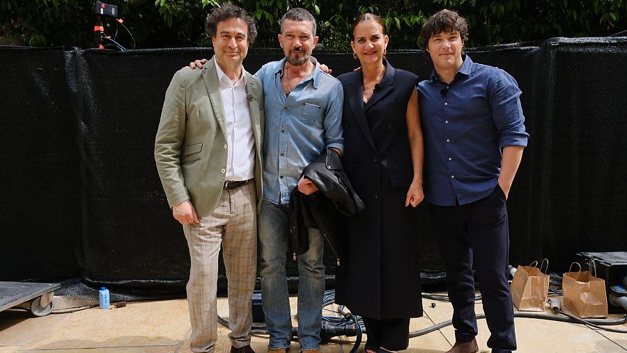 Antonio Banderas, con los jueces de 'MasterChef'