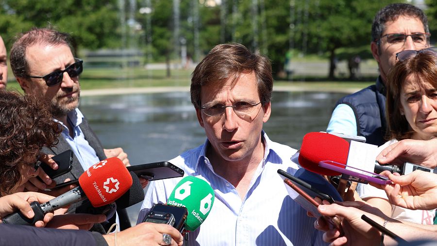 El alcade de Madrid, José Luis Martínez-Almeida, en Madrid Río