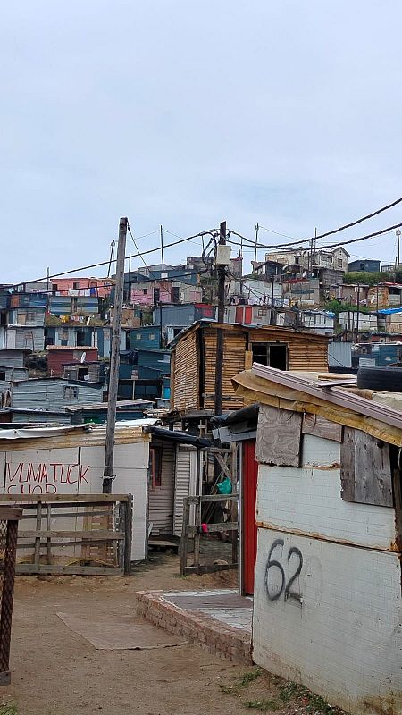 Foto del asentamiento informal ‘Dakota’, en la localidad de Isipingo, a las afueras de Durban.