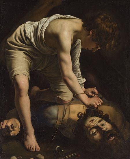 David vencedor de Goliat, Caravaggio, hacia 1600, Museo del Prado