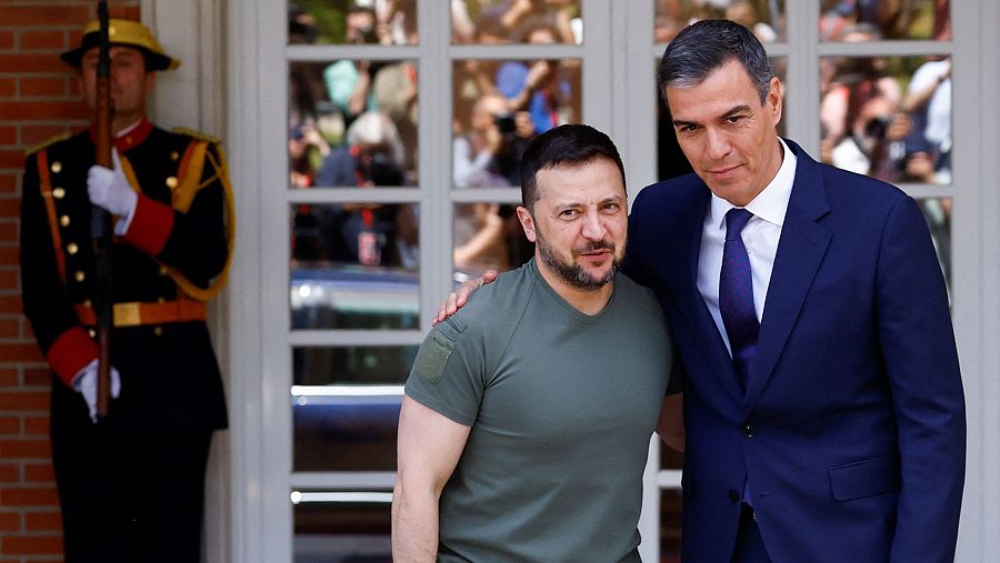 La visita a España del presidente ucraniano, Volodímir Zelenski, en imágenes