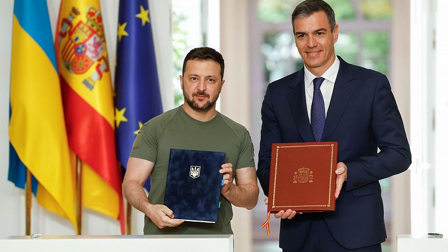 La visita a España del presidente ucraniano, Volodímir Zelenski, en imágenes