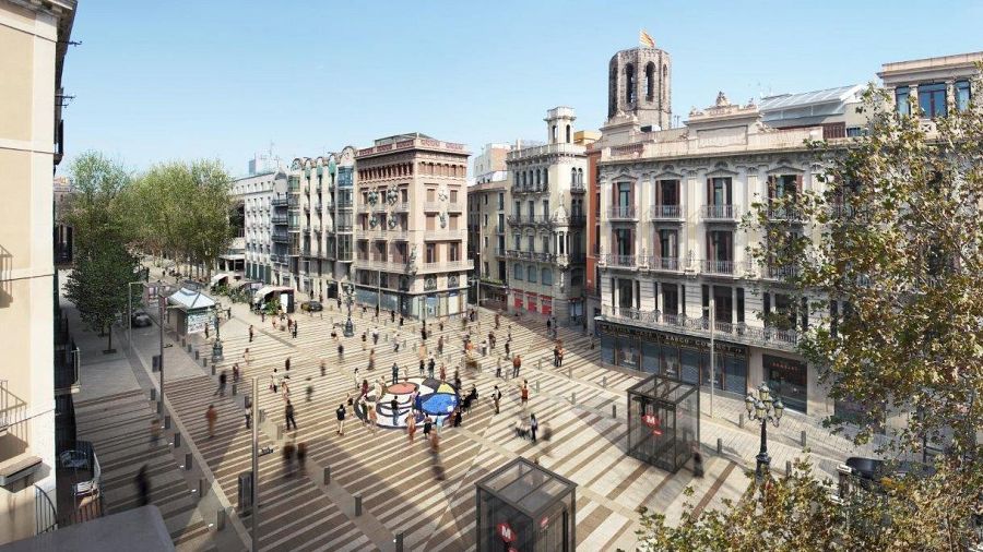 Així quedarà la Rambla de Barcelona quan es finalitzin els treballs.