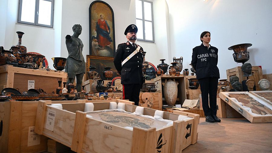 Italia recupera 600 obras de su patrimonio artístico robadas y llevadas a EE.UU.