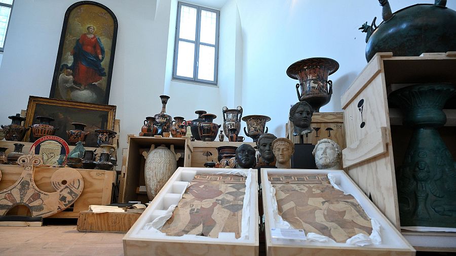 Italia recupera 600 obras de su patrimonio artístico robadas y llevadas a EE.UU.