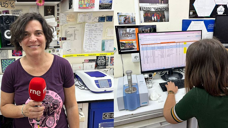 Mireia Ventura, responsable de Análisis de Energy Control en Barcelona / Inma analiza muestras de drogas en el laboratorio