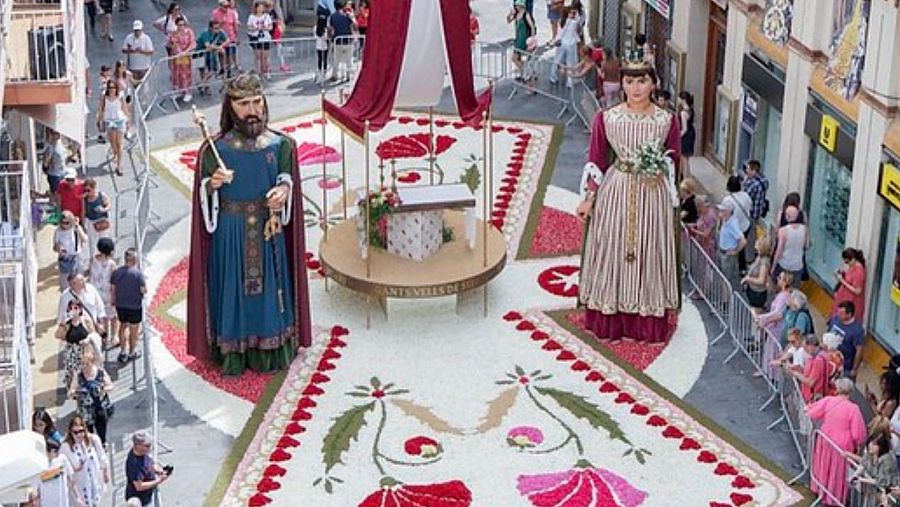 Alfombra floral del Corpus Christi de Sitges en 2023