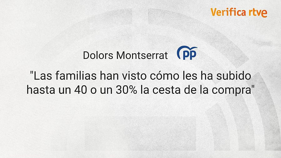 Declaraciones de la candidata del PP a las elecciones europeas de 2024 sobre el precio de la cesta de la compra