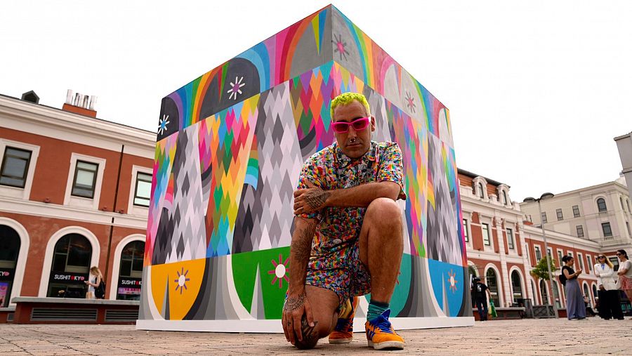 Okuda y MSC se unen para “volver a dotar al mar de color y diversidad” con una instalación en Madrid