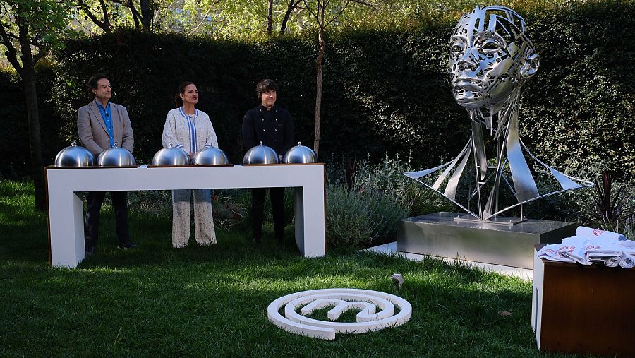 Jordi Cruz, Samantha Vallejo y Pepe Rodríguez durante la prueba de exteriores del programa