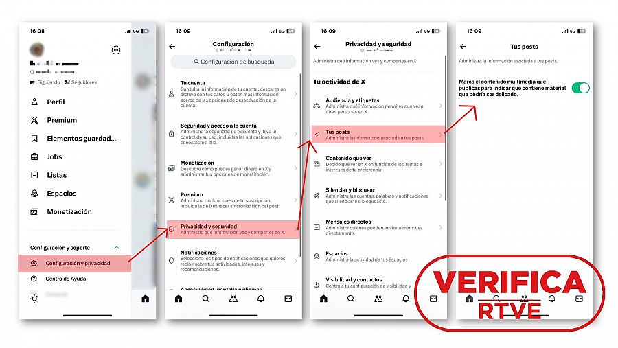 Cómo marcar tu contenido multimedia en X como material delicado en 4 pasos