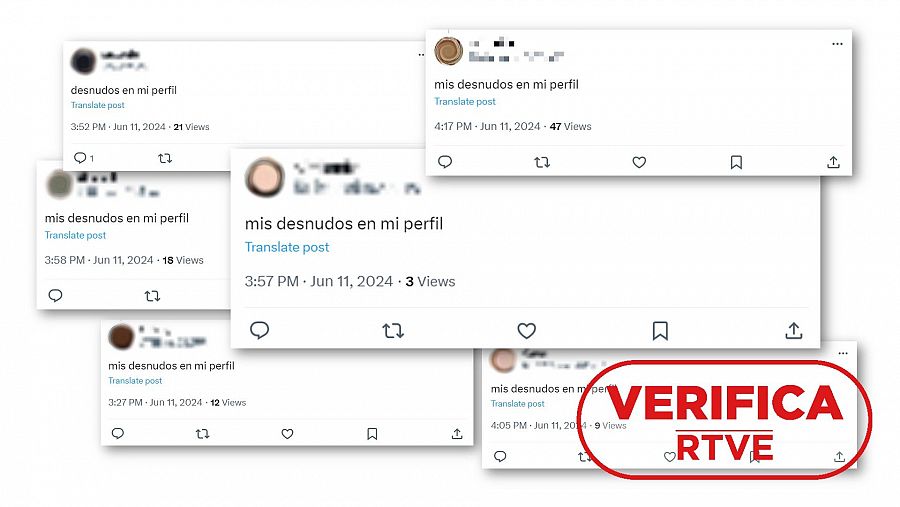 Mensajes de X de perfiles sospechosos de ser 'pornobots'