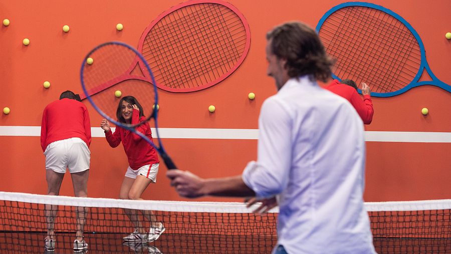 Imagen de Feliciano López jugando al tenis en 'Invictus, ¿Te atreves?'