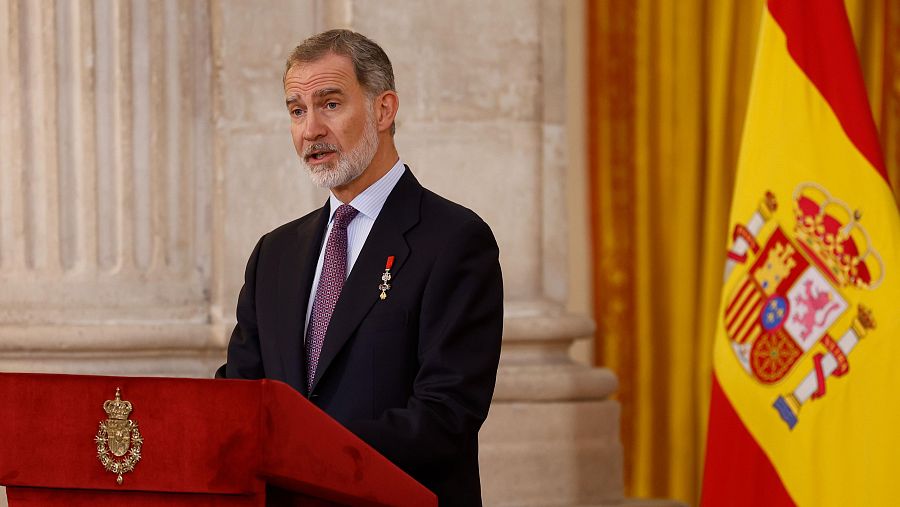 Imágenes del discurso del rey Felipe VI en el X aniversario de la proclamación