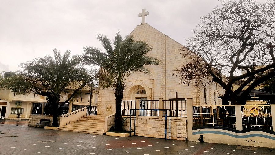 Parroquia de la Sagrada Familia en Ciudad de Gaza.