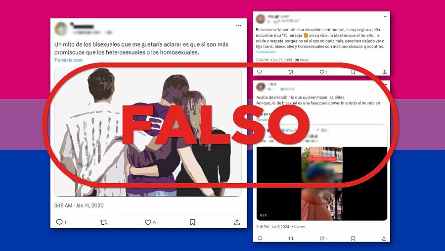 Mensajes que difunden la falsa idea de que la bisexualidad es una fase y que las personas que se identifican con esta orientación sexual son promiscuas