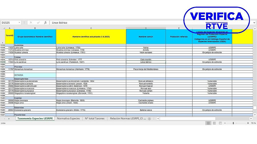 El lince ibérico en el Listado de Especies Silvestres en Régimen de Protección Especial y Catálogo Español de Especies Amenazadas