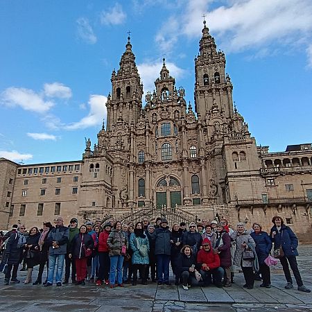 Ante la catedral de Santiago