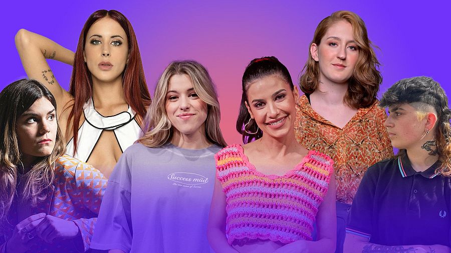 Con Ares Teixidó, Paula Blas, Elvira Sastre, Vicco, Jimena Amarillo y Ainoa Buitrago