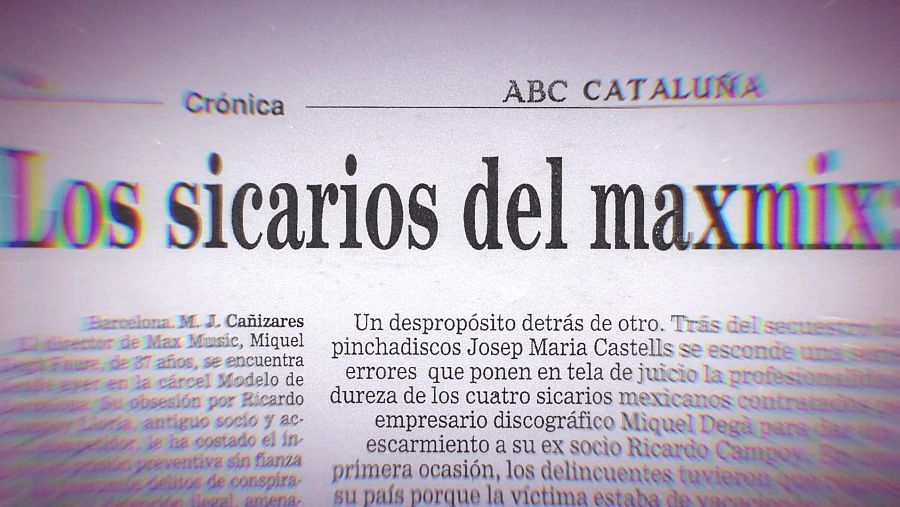 Fotograma de 'Megamix Brutal' con un recorte de periódico del ABC Cataluña