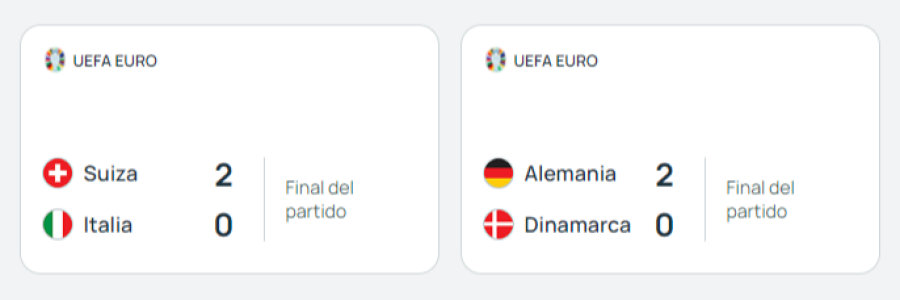 Resultados Eurocopa 2024 del 29 de junio